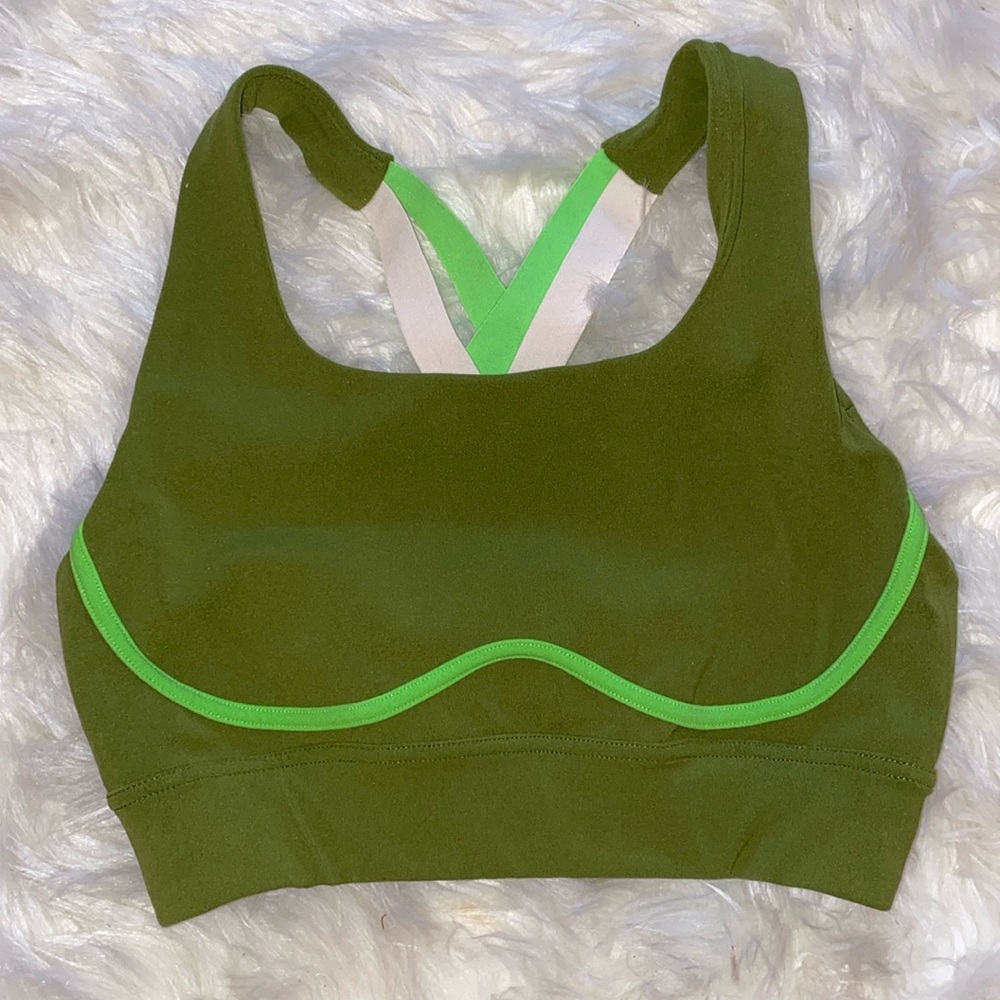 Fabletics Green Sports Bra